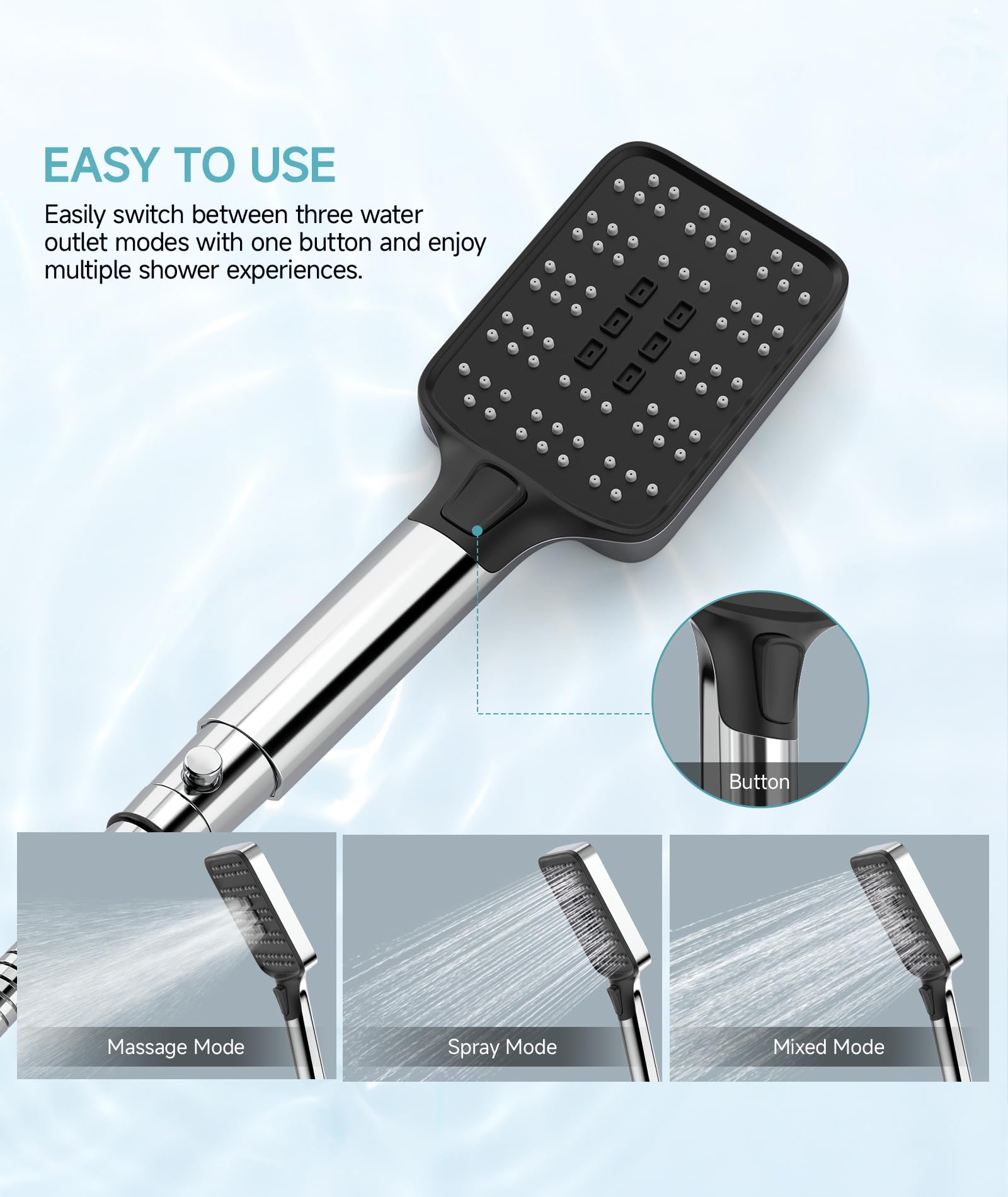 Adjustable Rod Shower Combo Kit