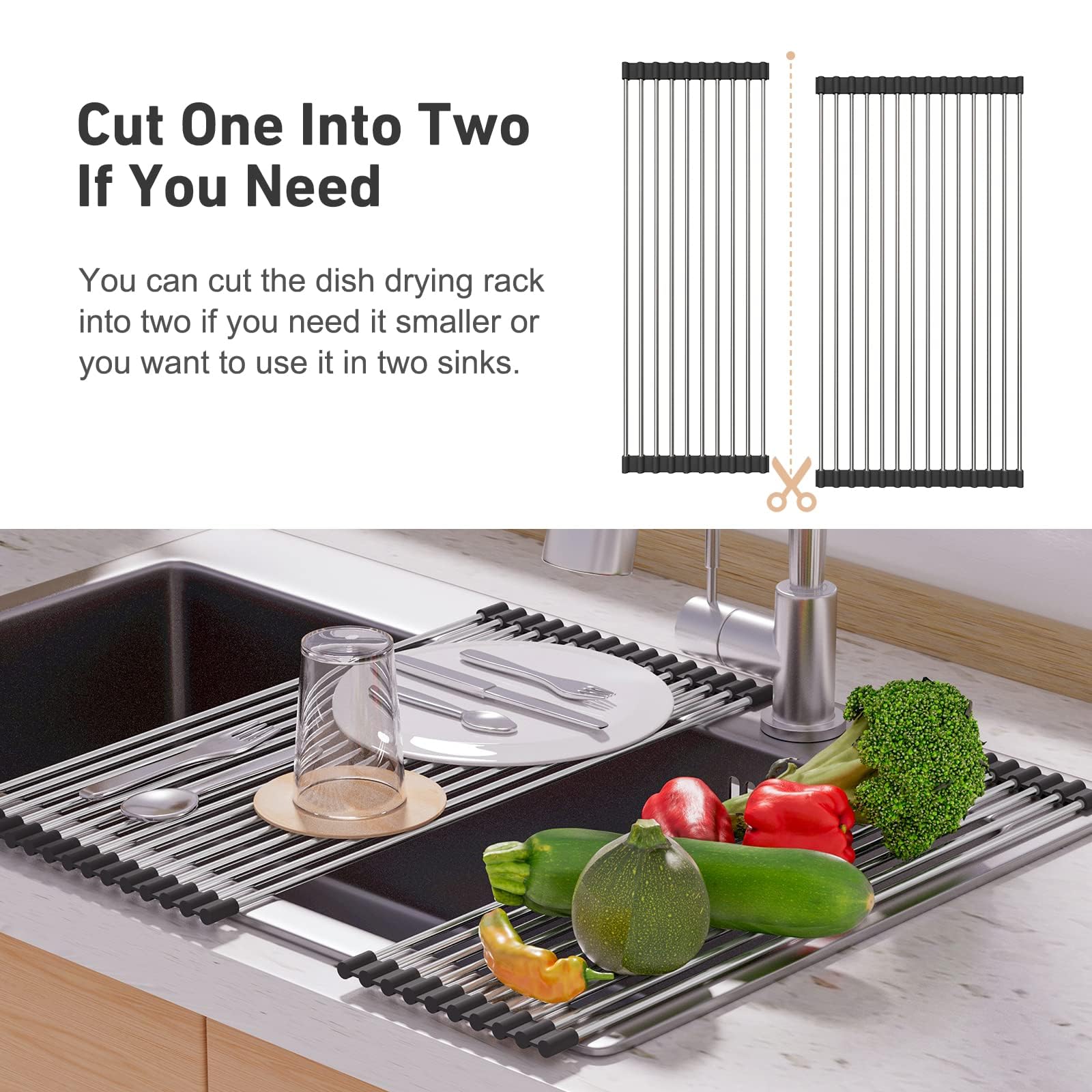 Roll-Up Dish Drying Rack