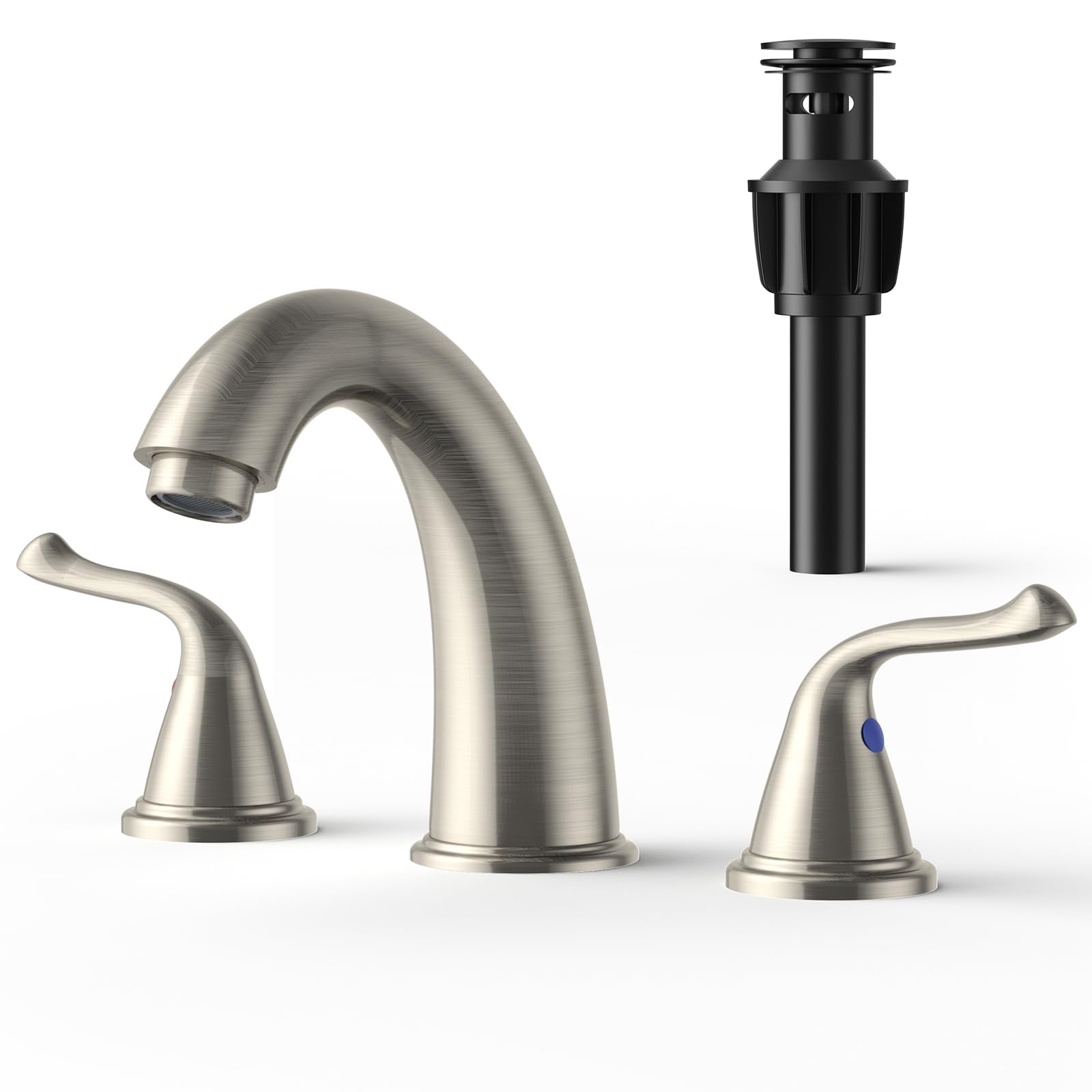 3-Hole 2-Handle RV Bathroom Sink Faucet w/Drain & Supply Lines