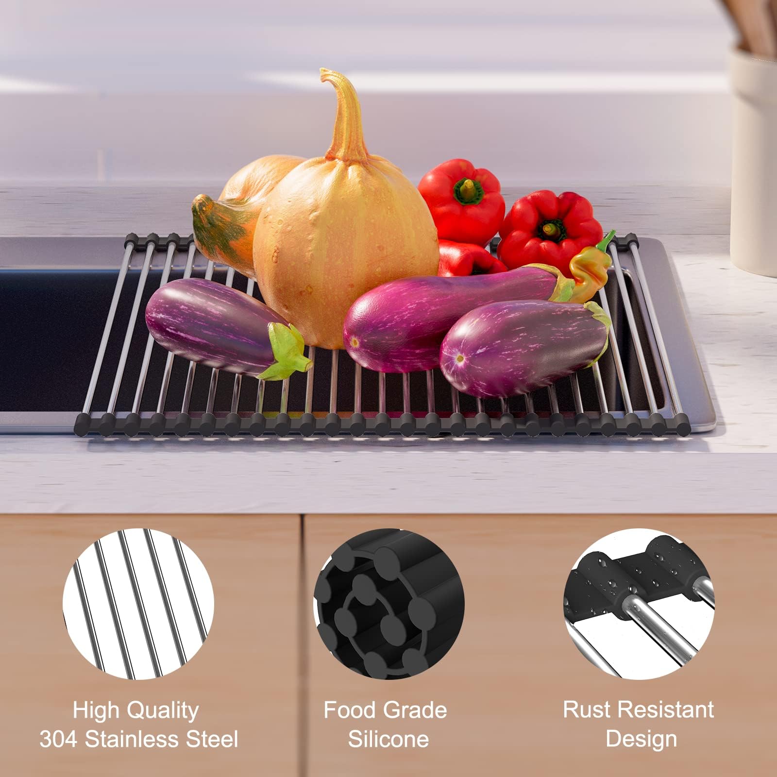 Roll-Up Dish Drying Rack