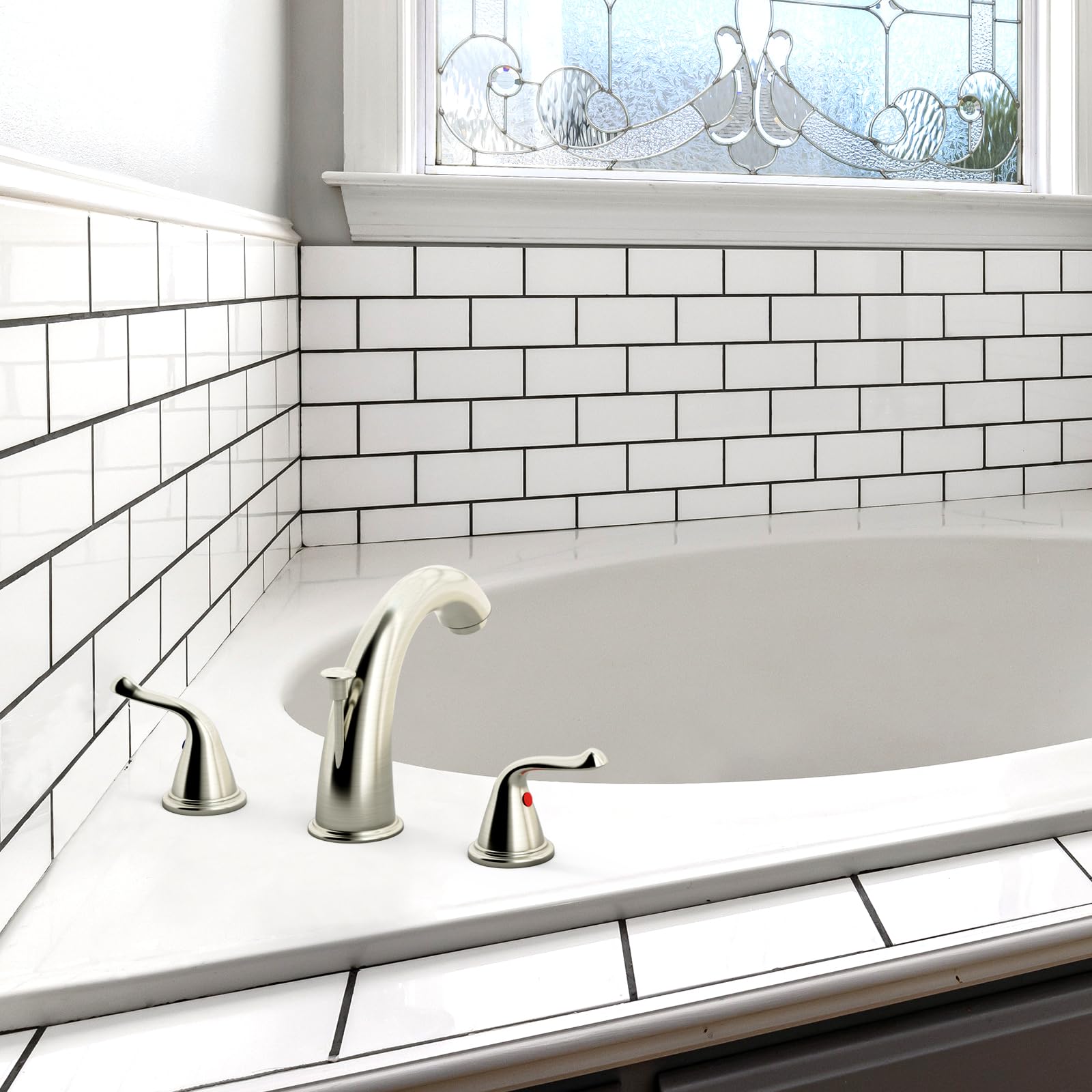 3-Hole 2-Handle RV Bathroom Sink Faucet w/Drain & Supply Lines