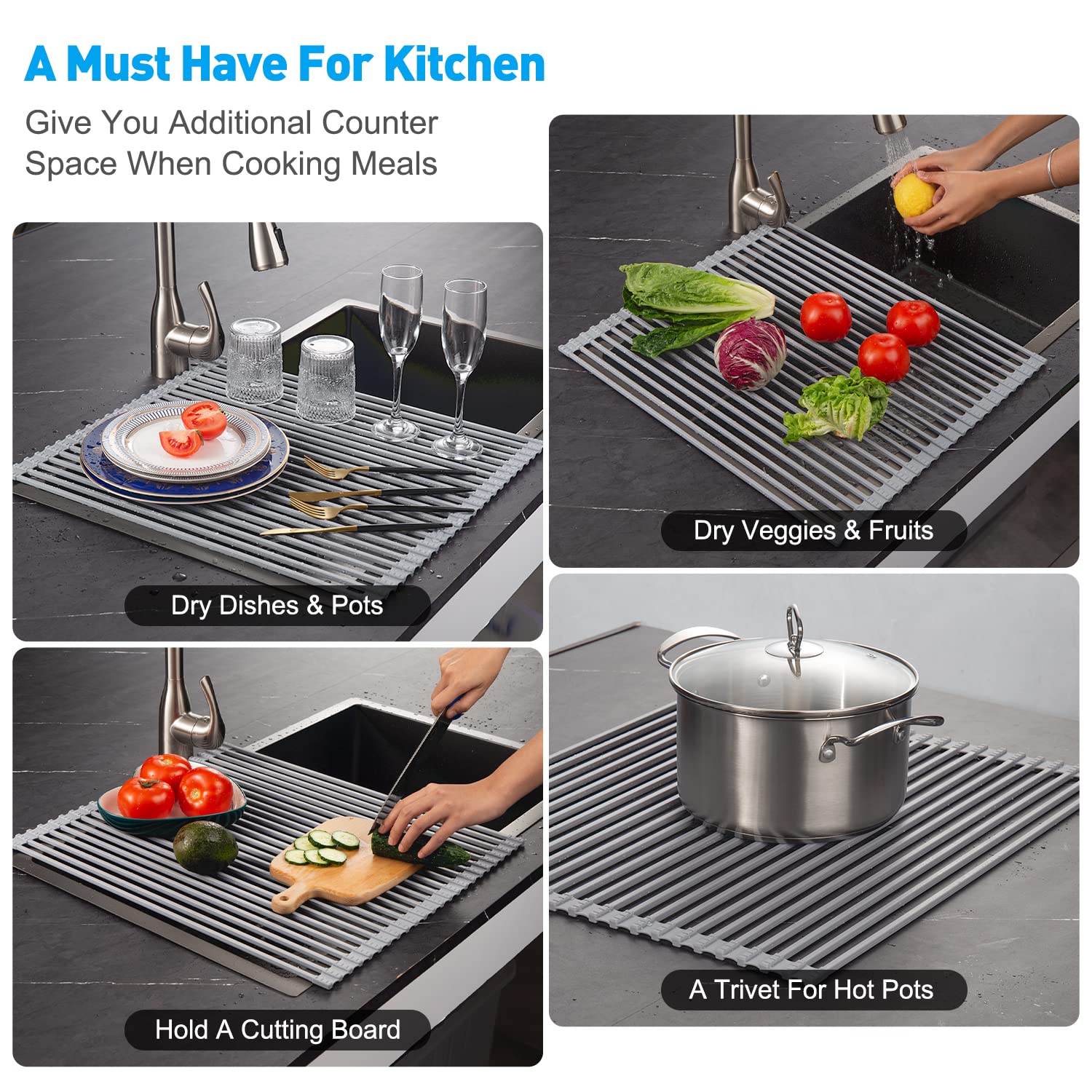 Roll-Up Dish Drying Rack