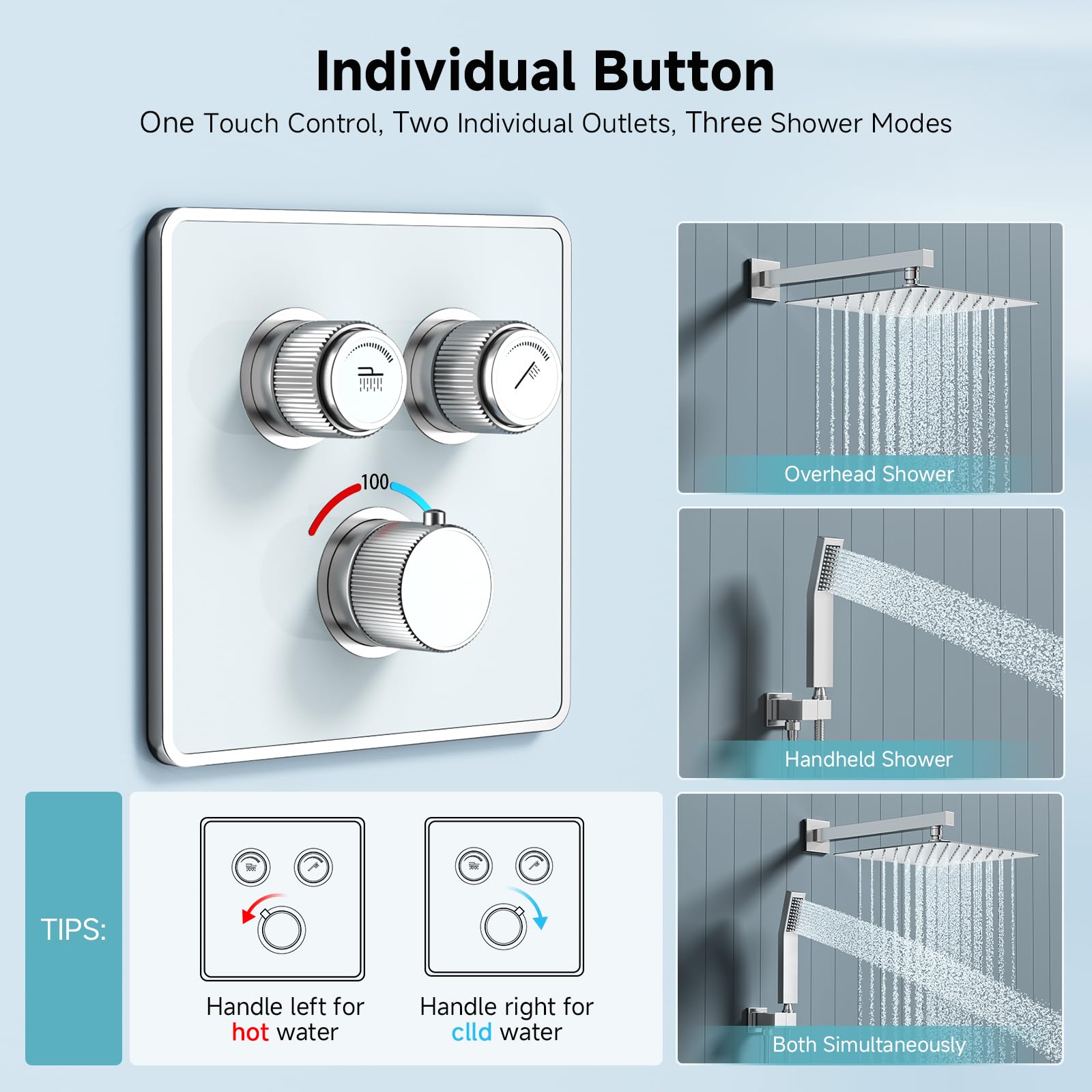 Button Shower Set (Thermostatic)