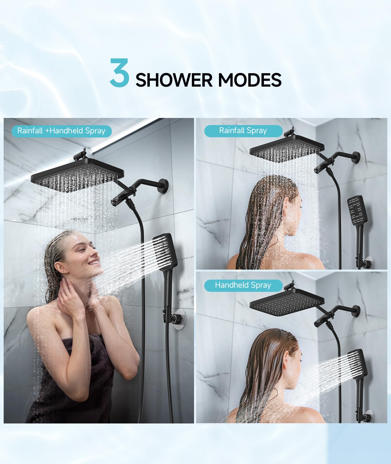 Adjustable Rod Shower Combo Kit