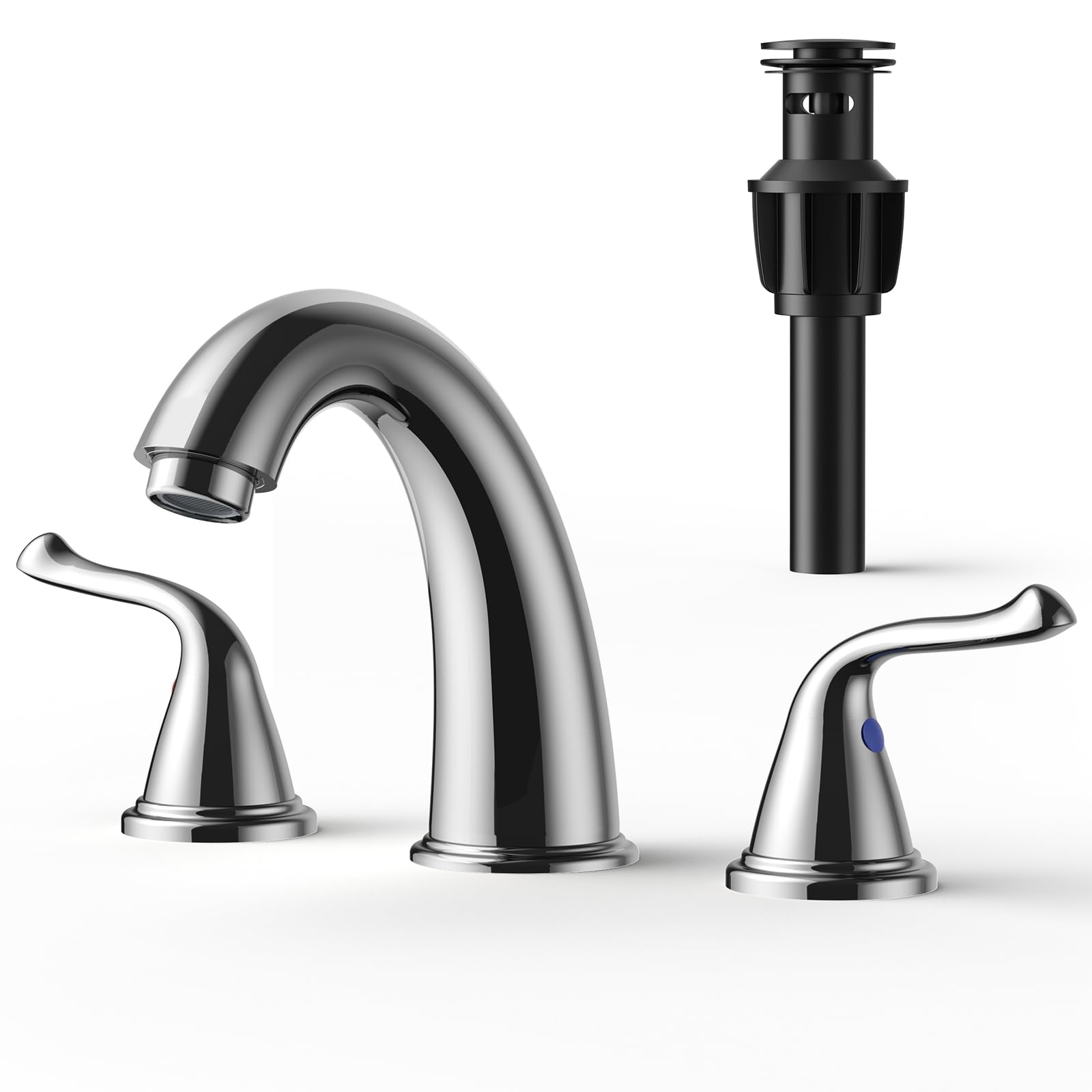 3-Hole 2-Handle RV Bathroom Sink Faucet w/Drain & Supply Lines