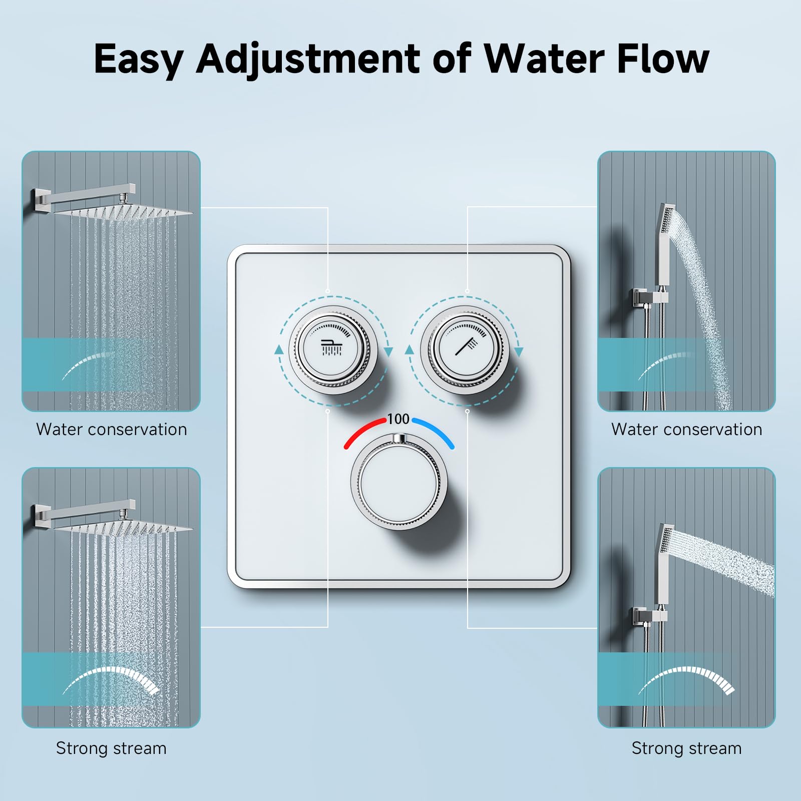 Button Shower Set (Thermostatic)