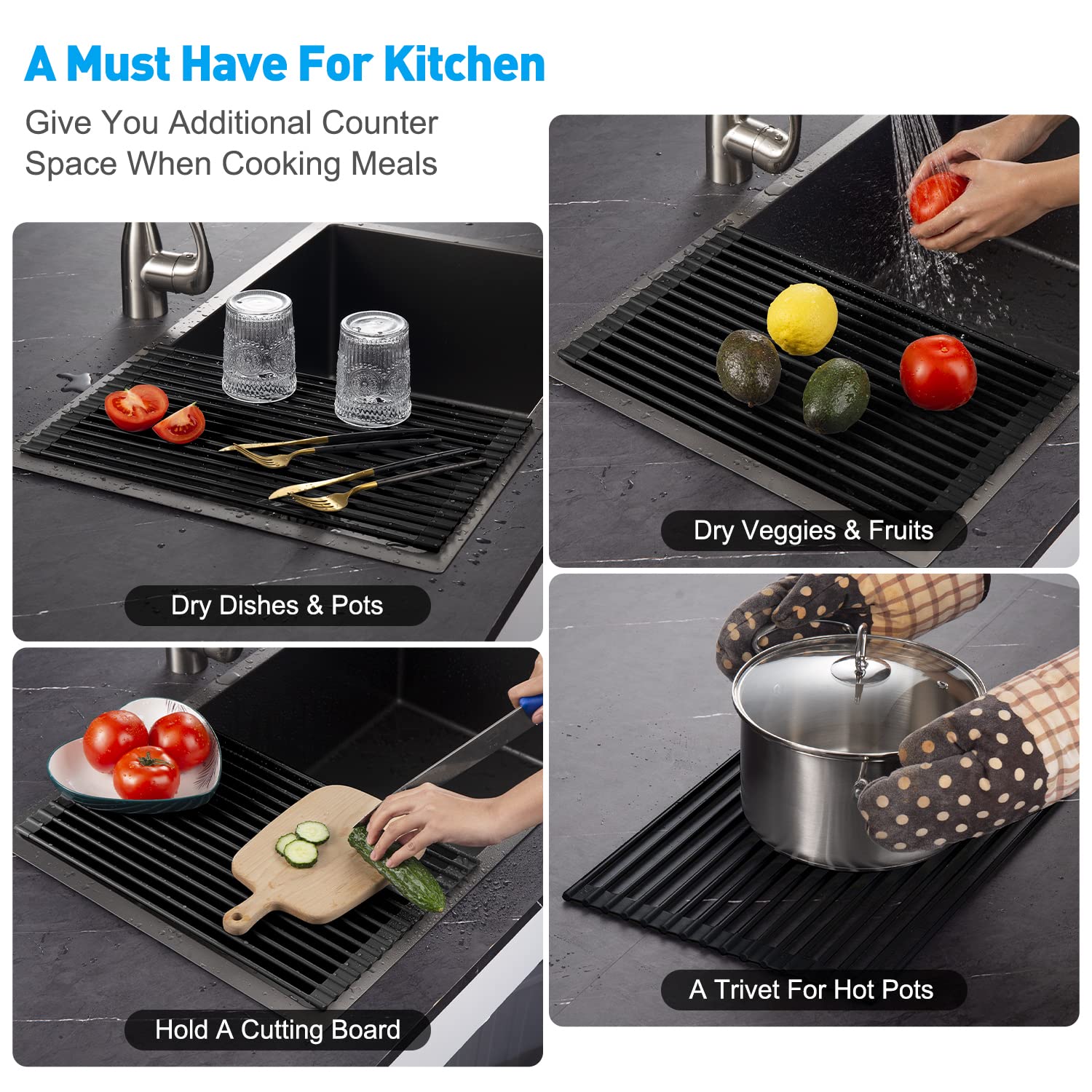 Roll-Up Dish Drying Rack