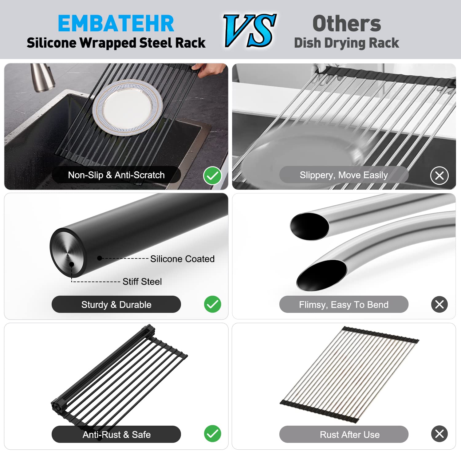 Roll-Up Dish Drying Rack