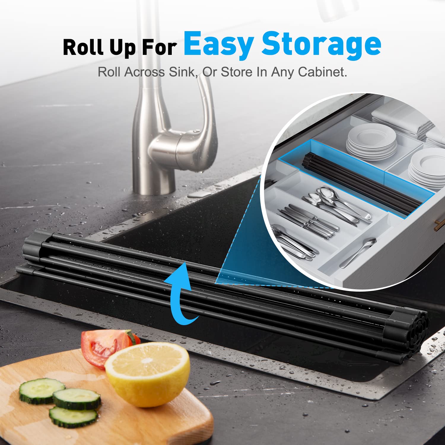 Roll-Up Dish Drying Rack