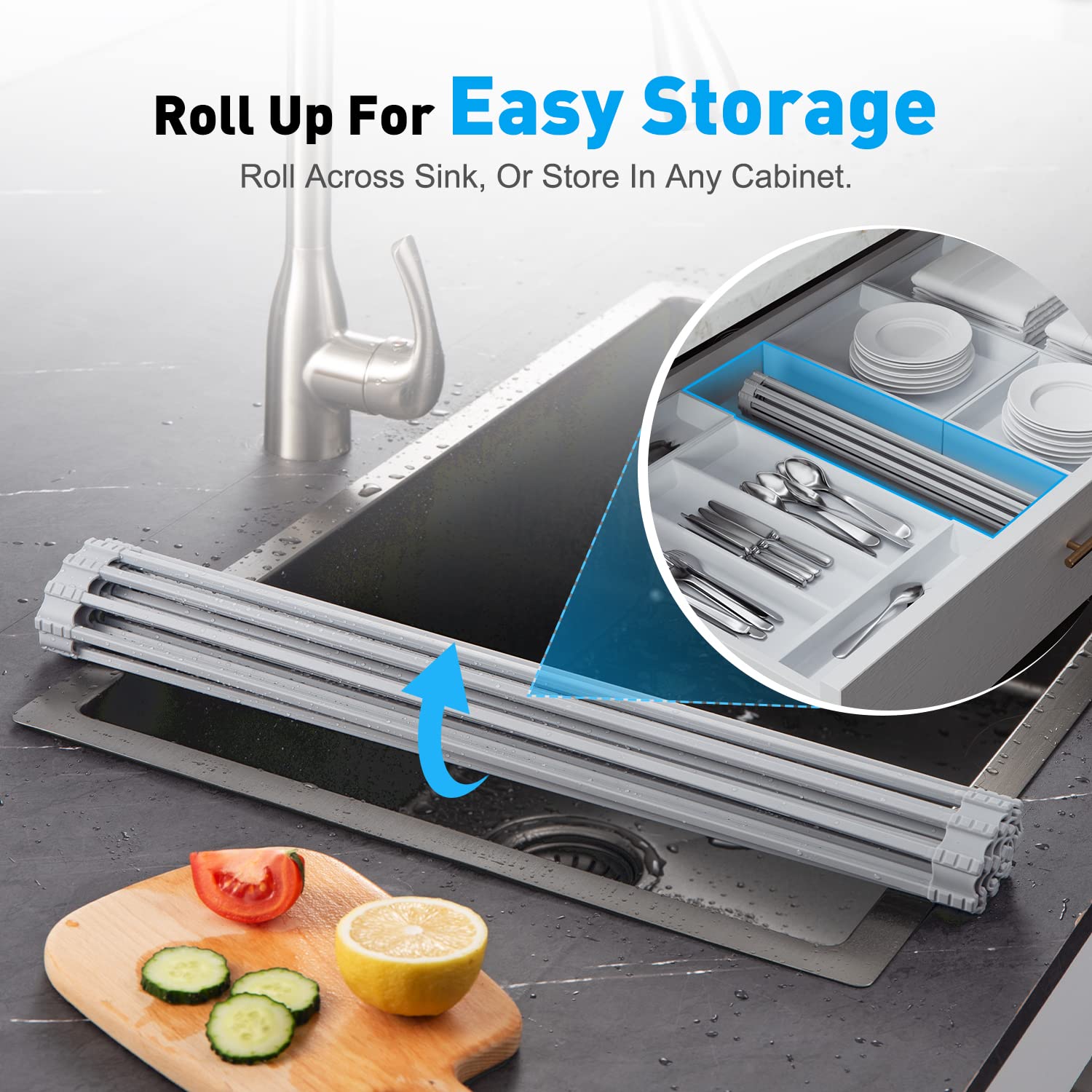 Roll-Up Dish Drying Rack