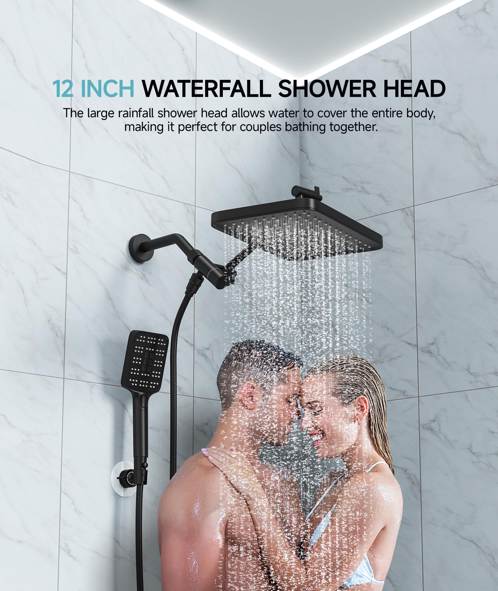 Adjustable Rod Shower Combo Kit