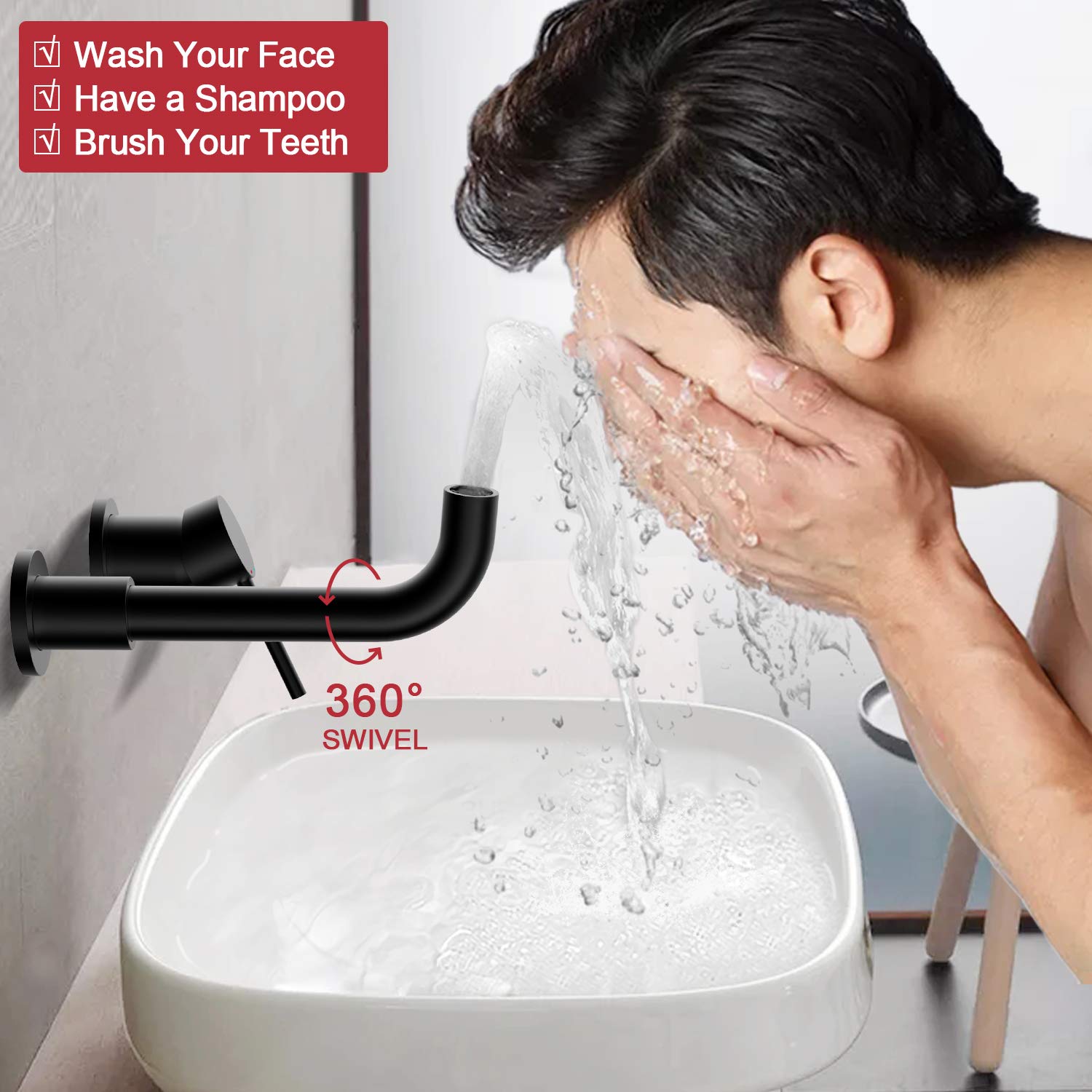 Round Wall Mounted Basin Faucet