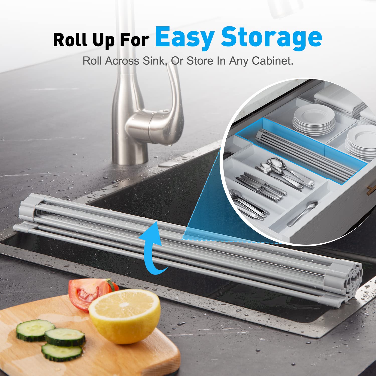 Roll-Up Dish Drying Rack