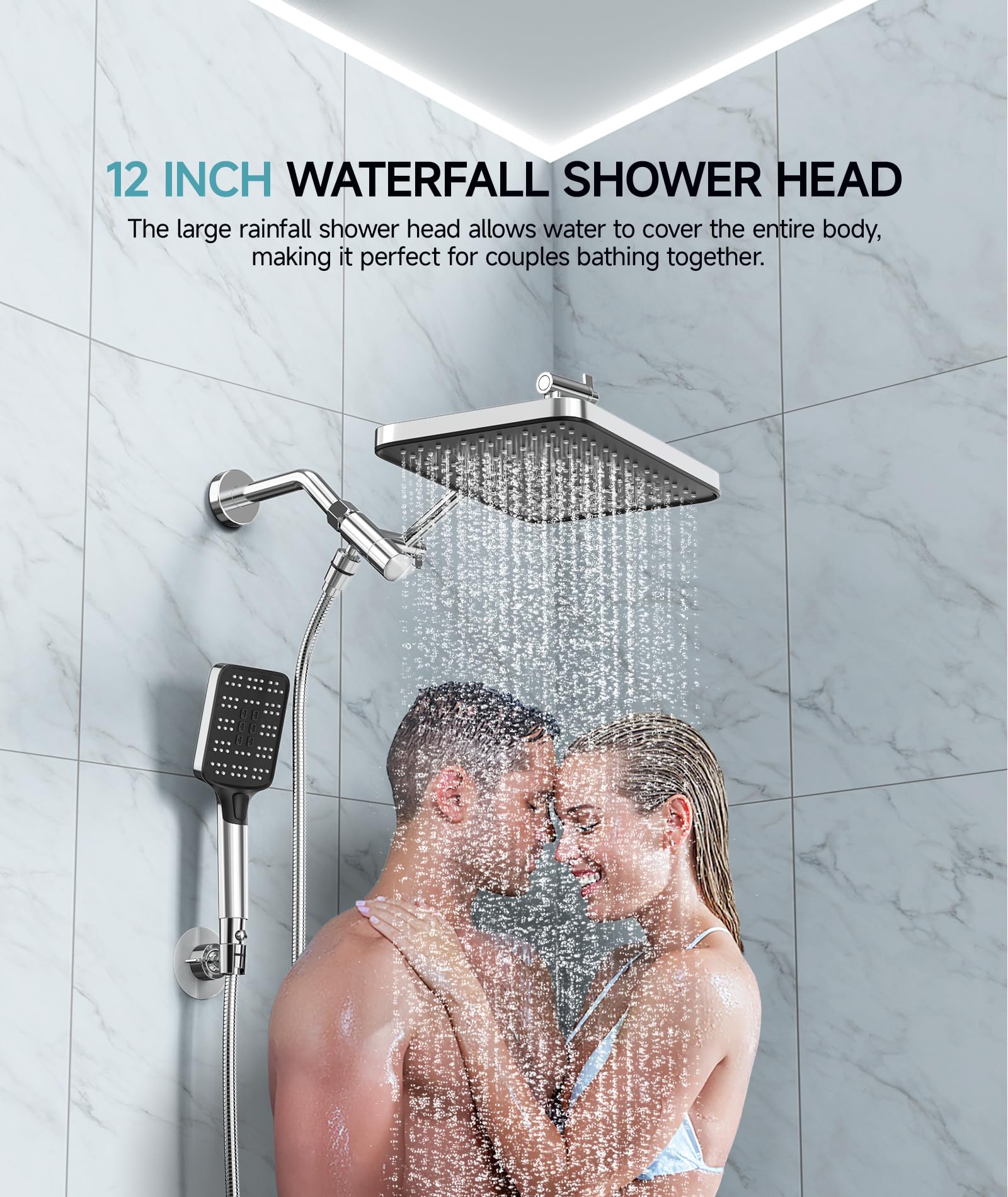 Adjustable Rod Shower Combo Kit