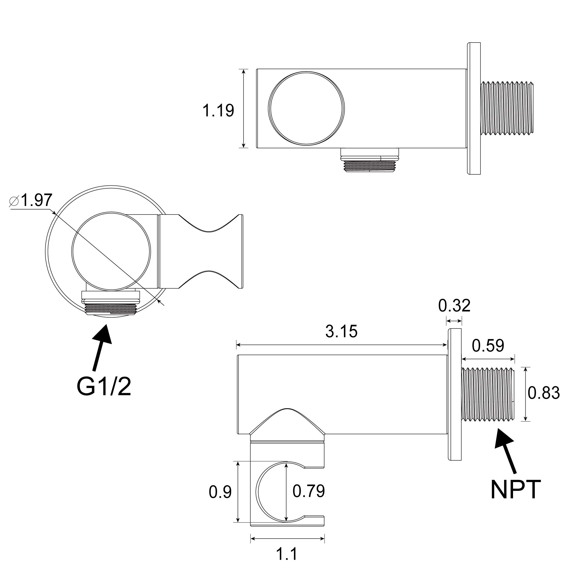 Metal Shower Head Holder