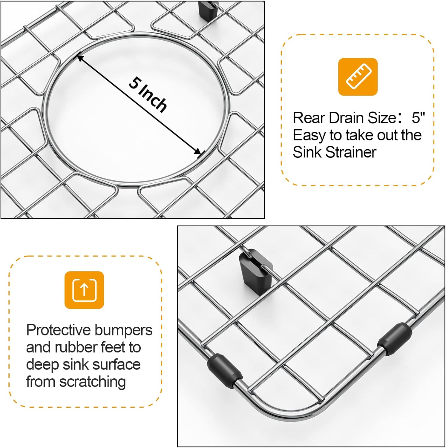 Stainless Steel Sink Grid, 17.5 X 13.5