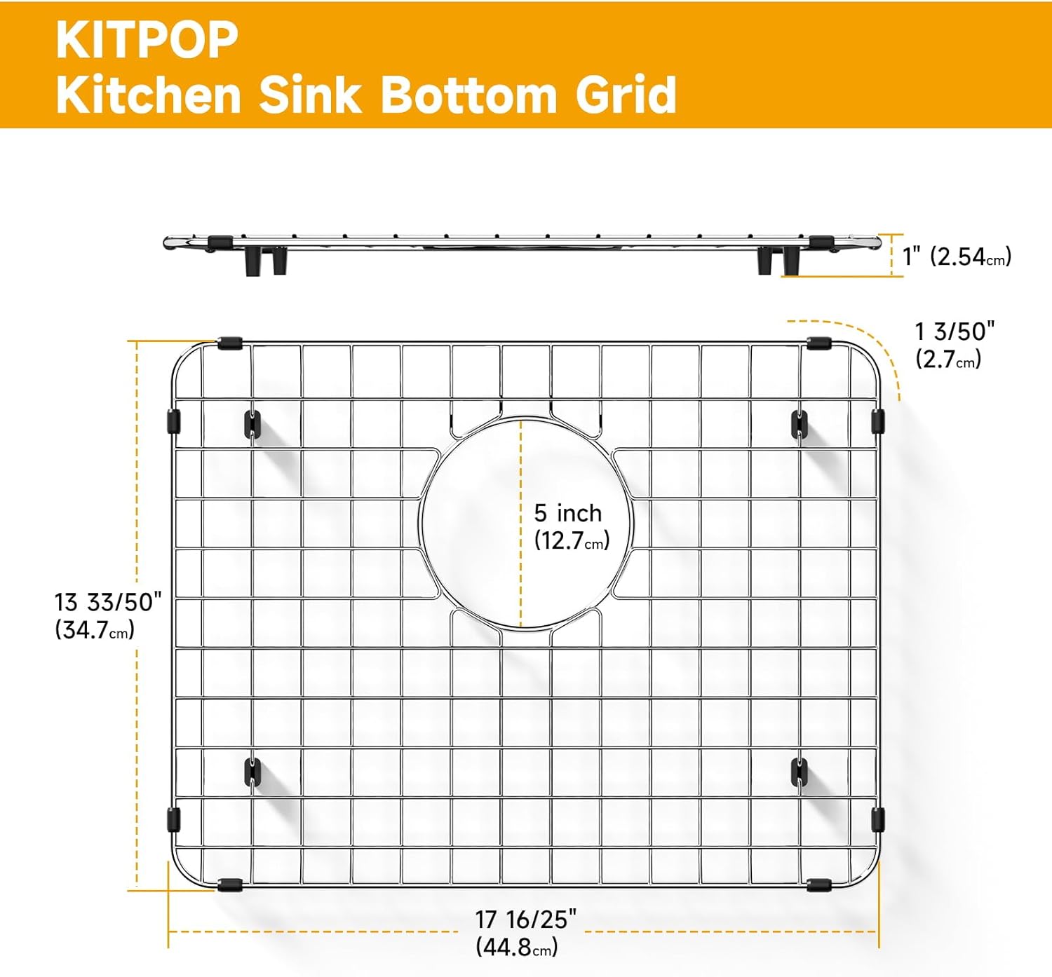 Stainless Steel Sink Grid, 17.5 X 13.5