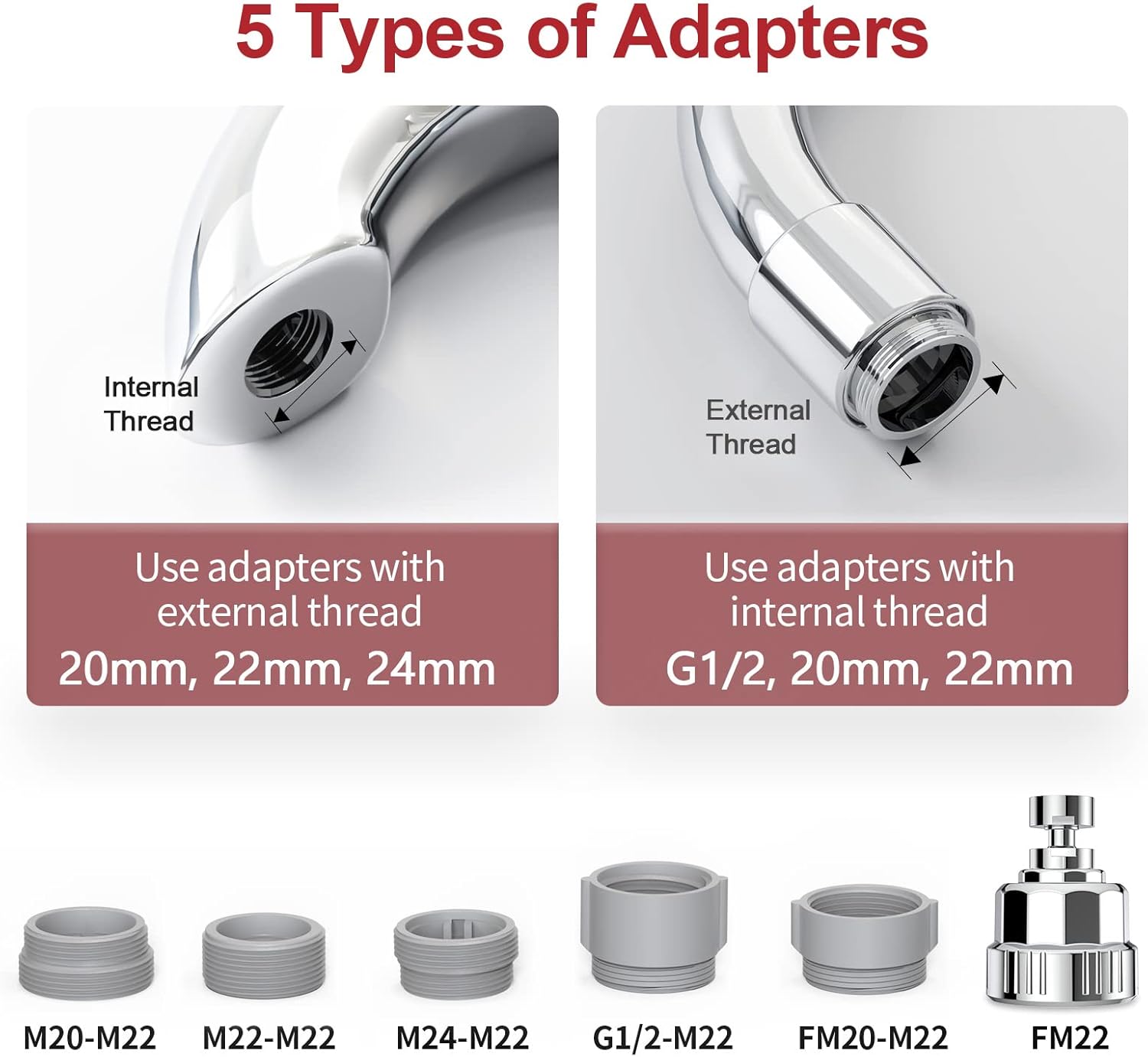 5 Function Faucet Aerator Water Jet