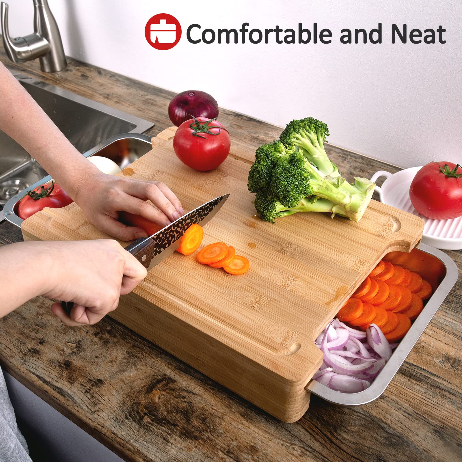 Chopping Board with Crumb Tray