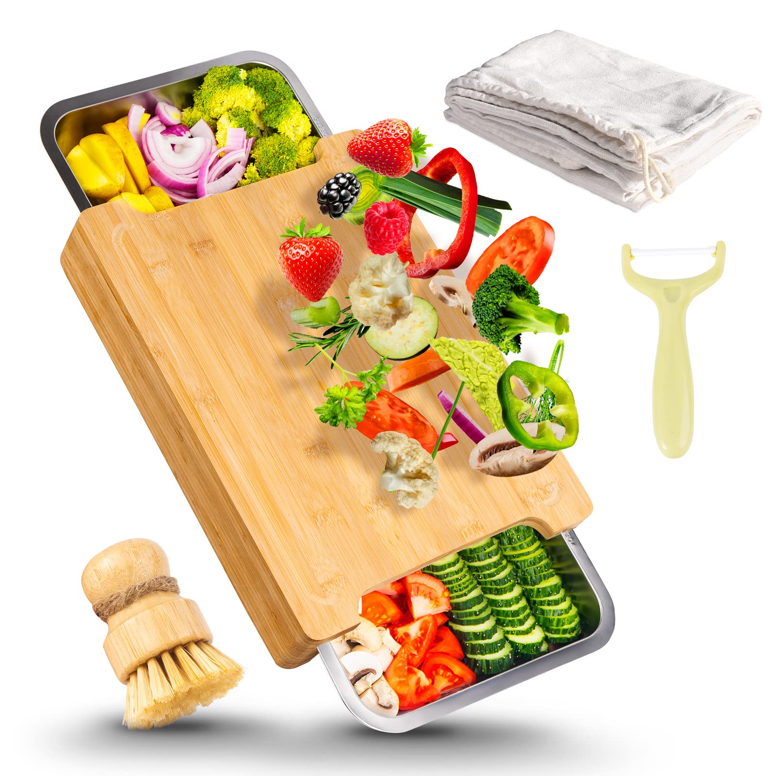 Chopping Board with Crumb Tray