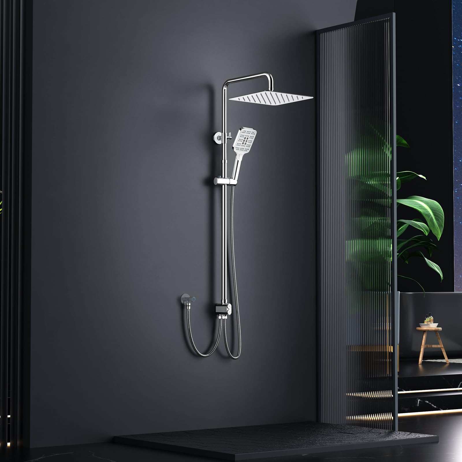 Shower Kit with Button Diverter