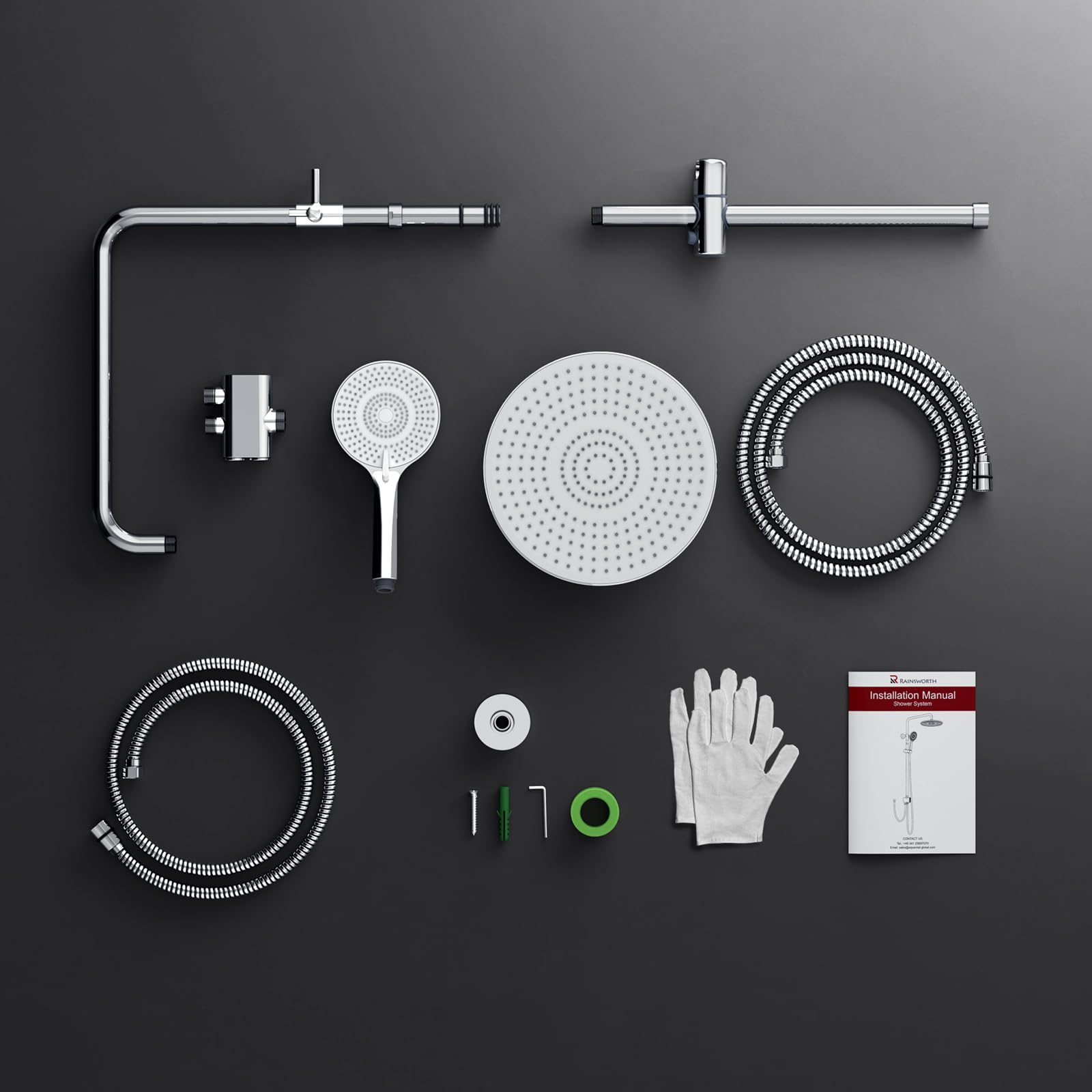 Shower Kit with Button Diverter