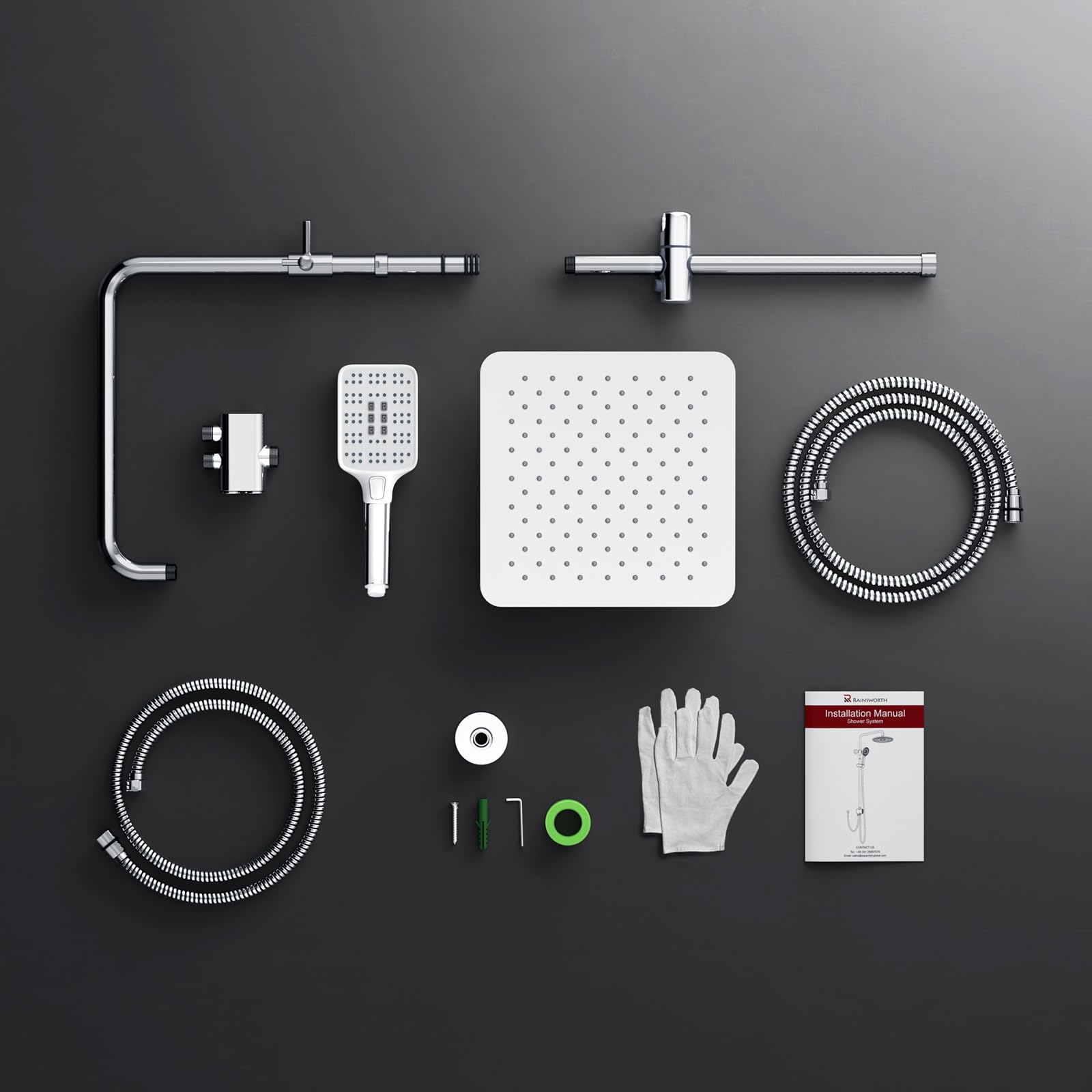 Shower Kit with Button Diverter