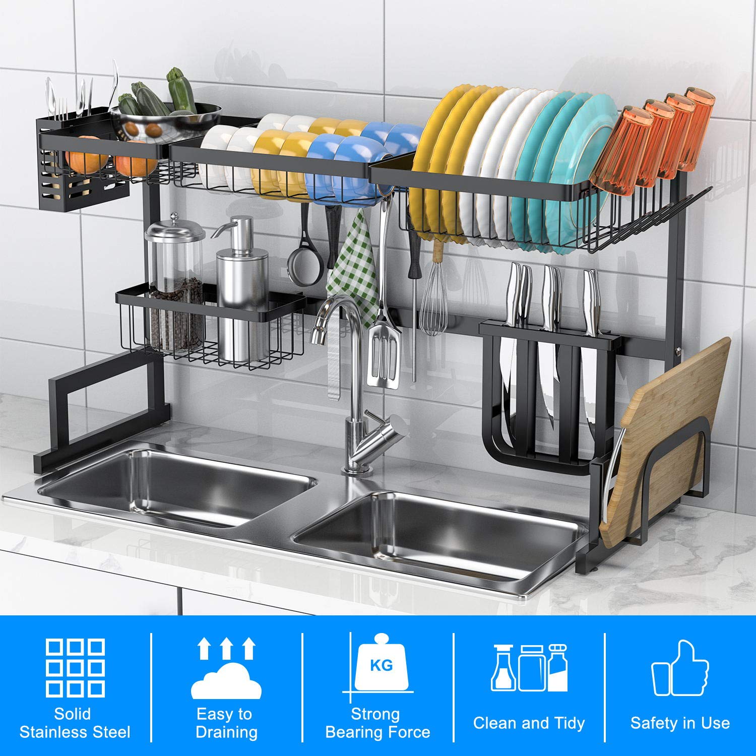 Over-Sink Dish Drying Rack