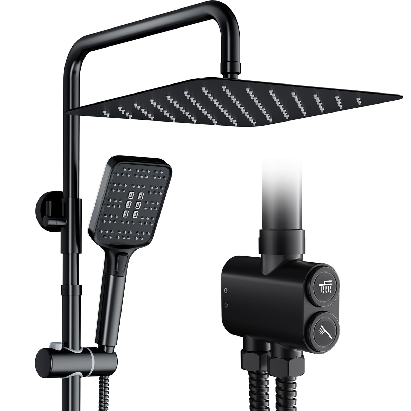 Shower Kit with Button Diverter