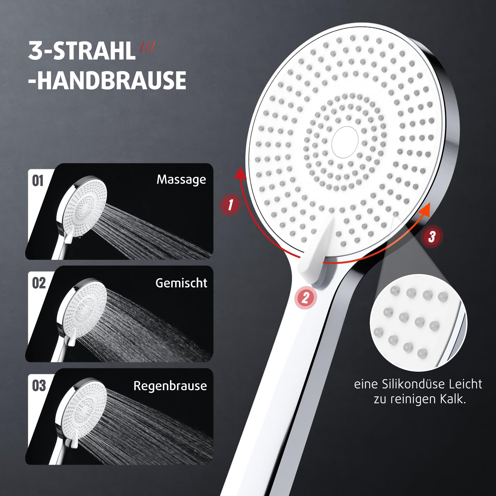 Shower Kit with Button Diverter with Shelf