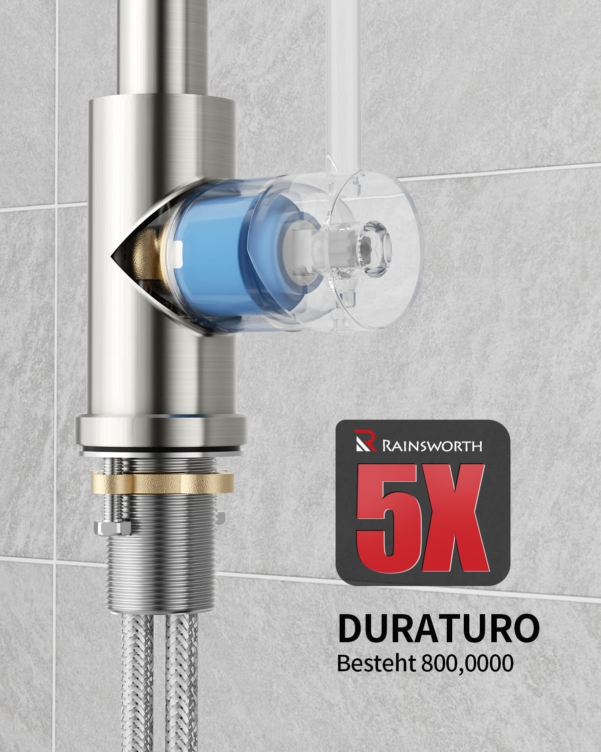 Spring-Loaded Pull-Down Kitchen Faucet (HD040）