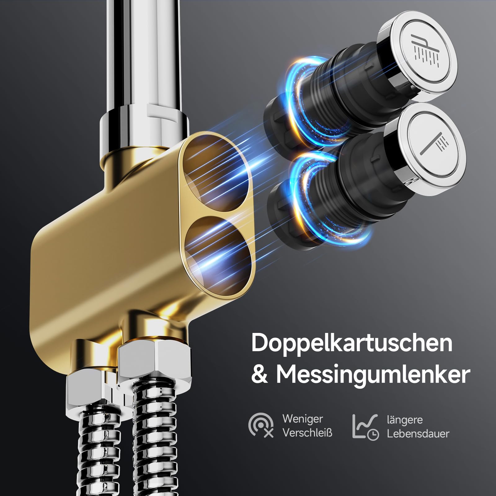 Shower Kit with Button Diverter