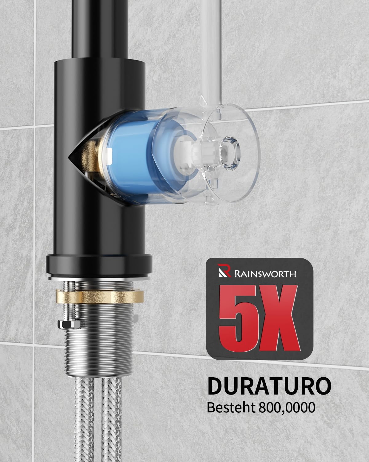 Spring-Loaded Pull-Down Kitchen Faucet (HD040）