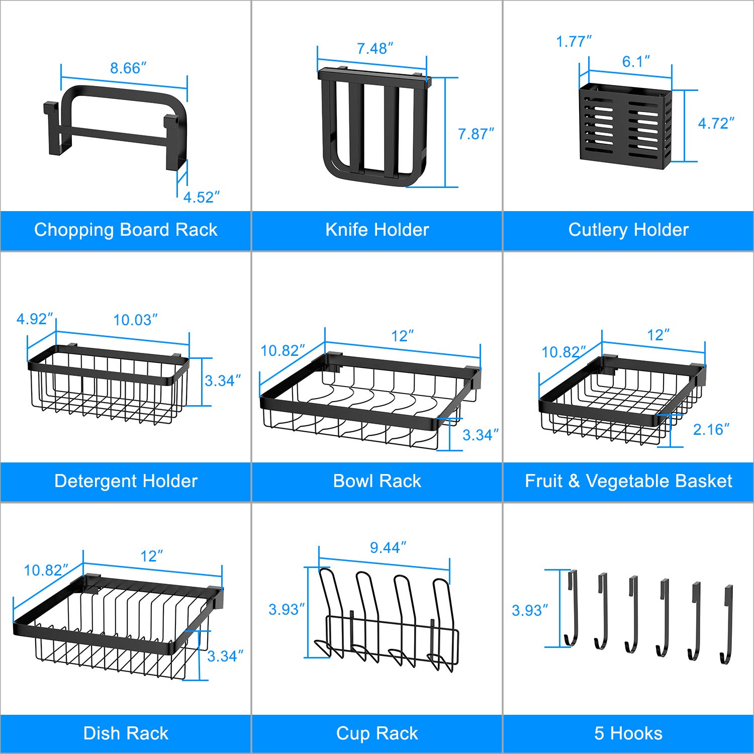 Over-Sink Dish Drying Rack