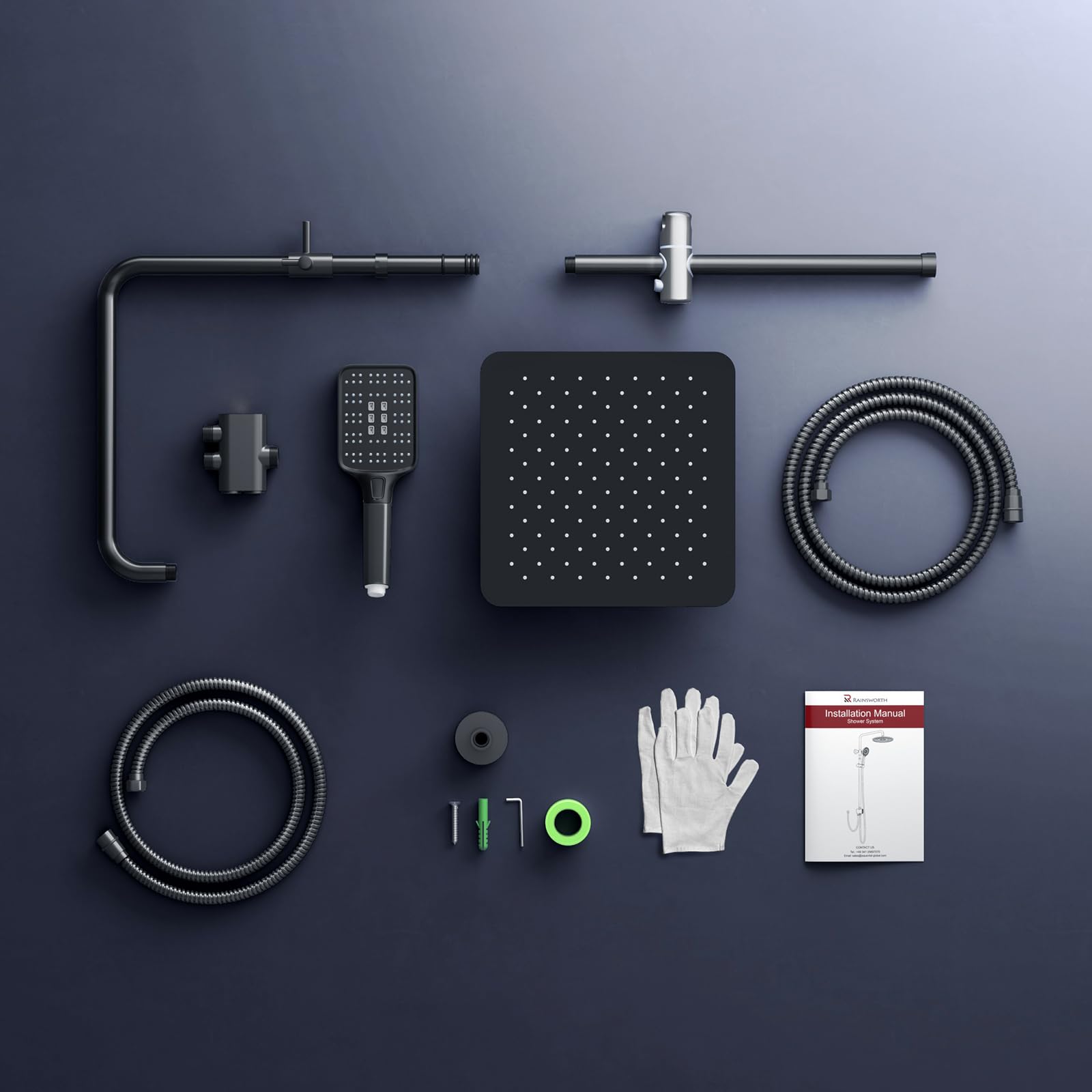 Shower Kit with Button Diverter