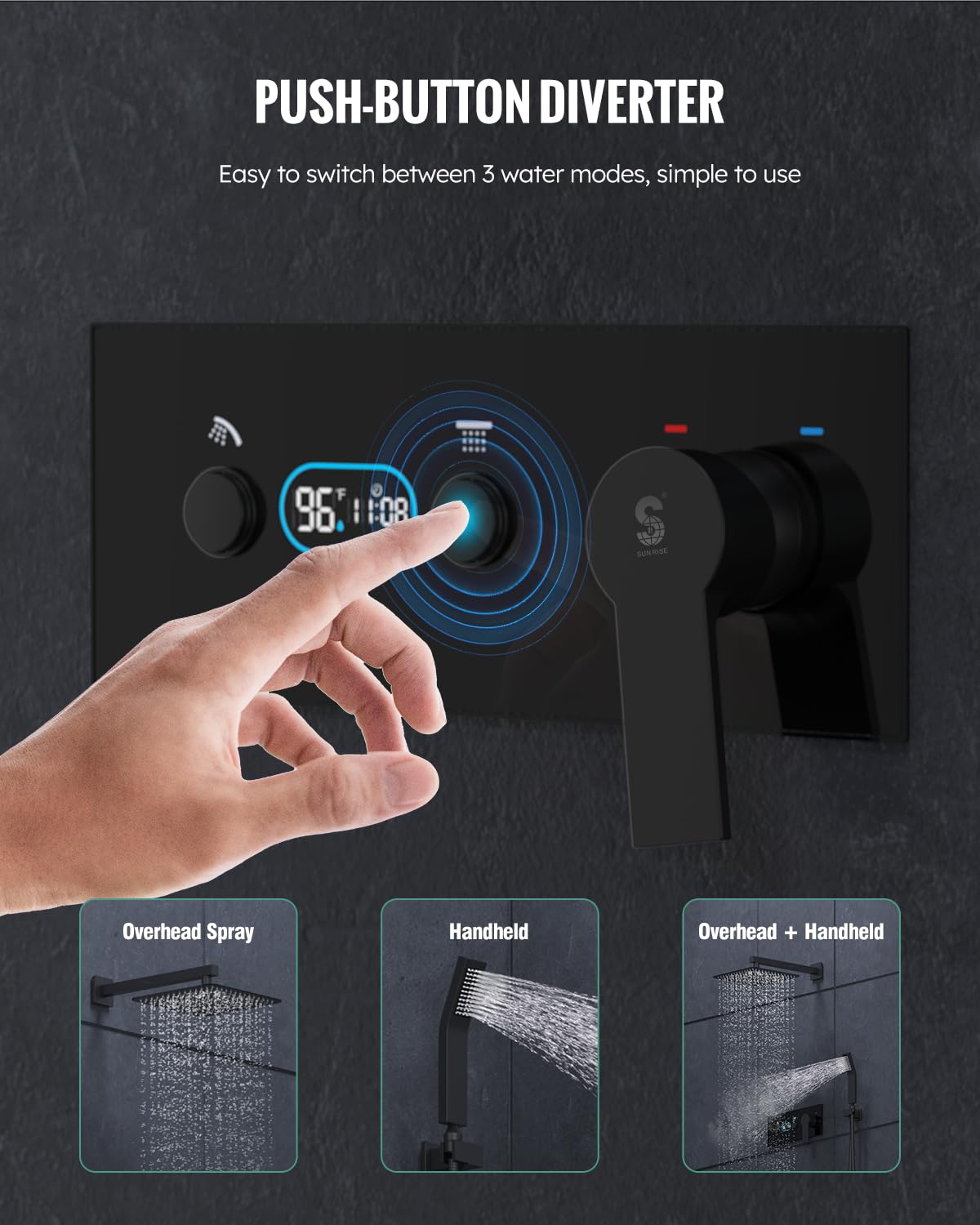 LED Digital Display Shower System