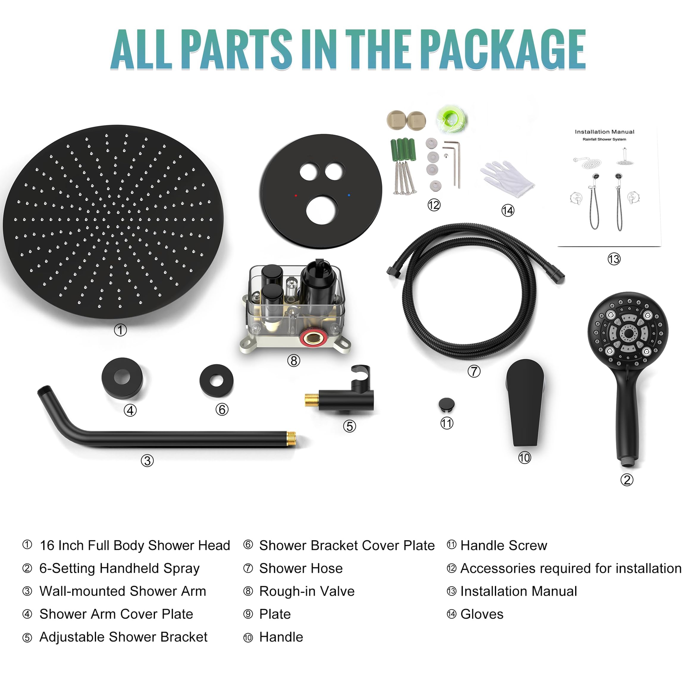 Button Shower Set (Round)