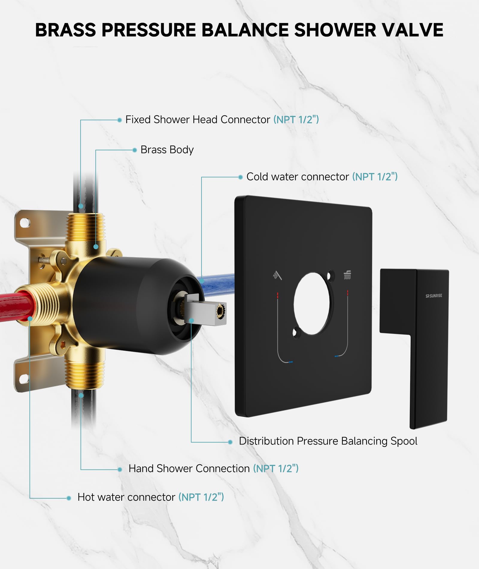 Cross Bard Handle Shower Set （2024）