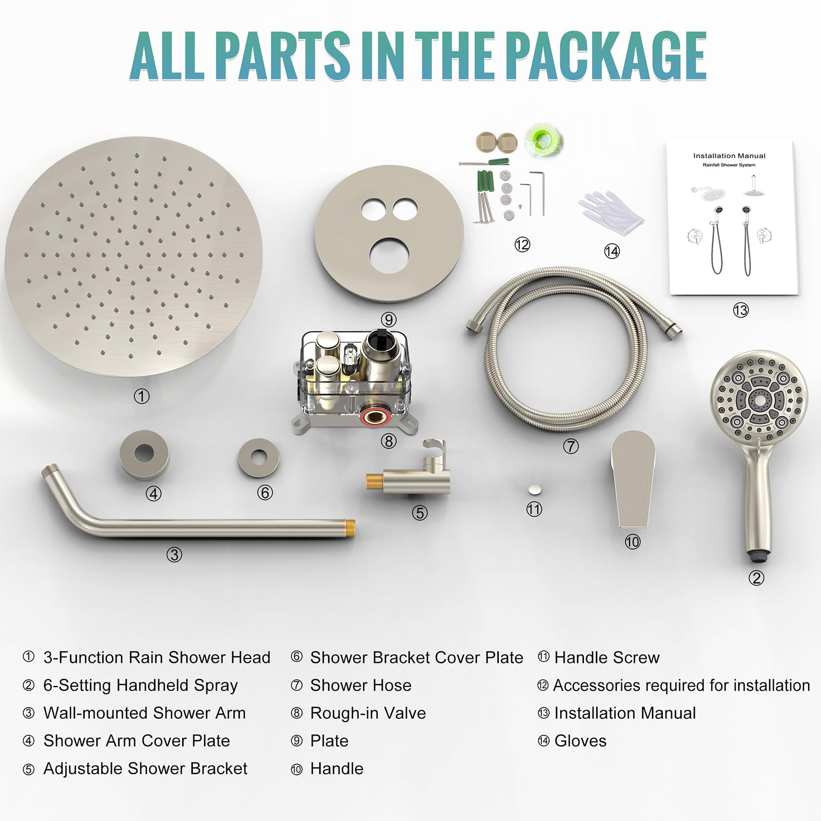 Button Shower Set (Round)