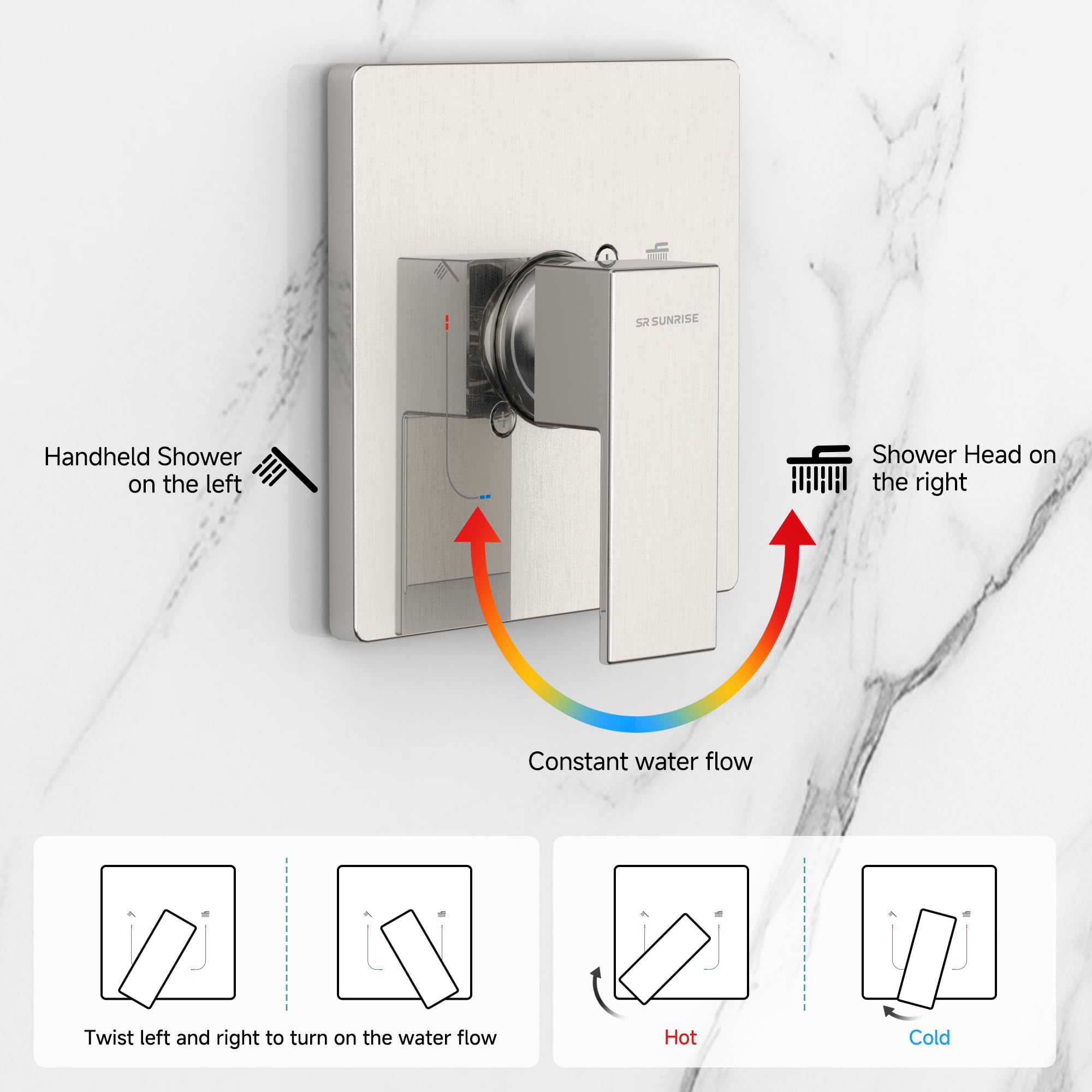 Cross Bard Handle Shower Set （2024）