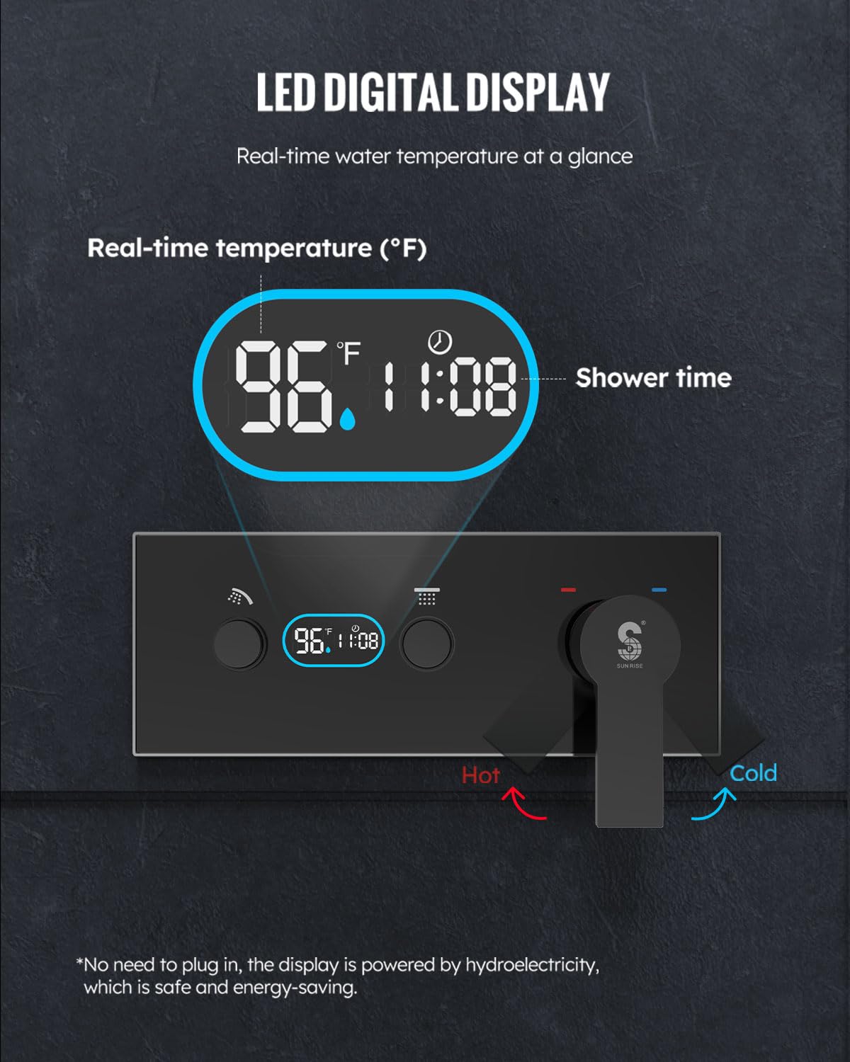 LED Digital Display Shower System