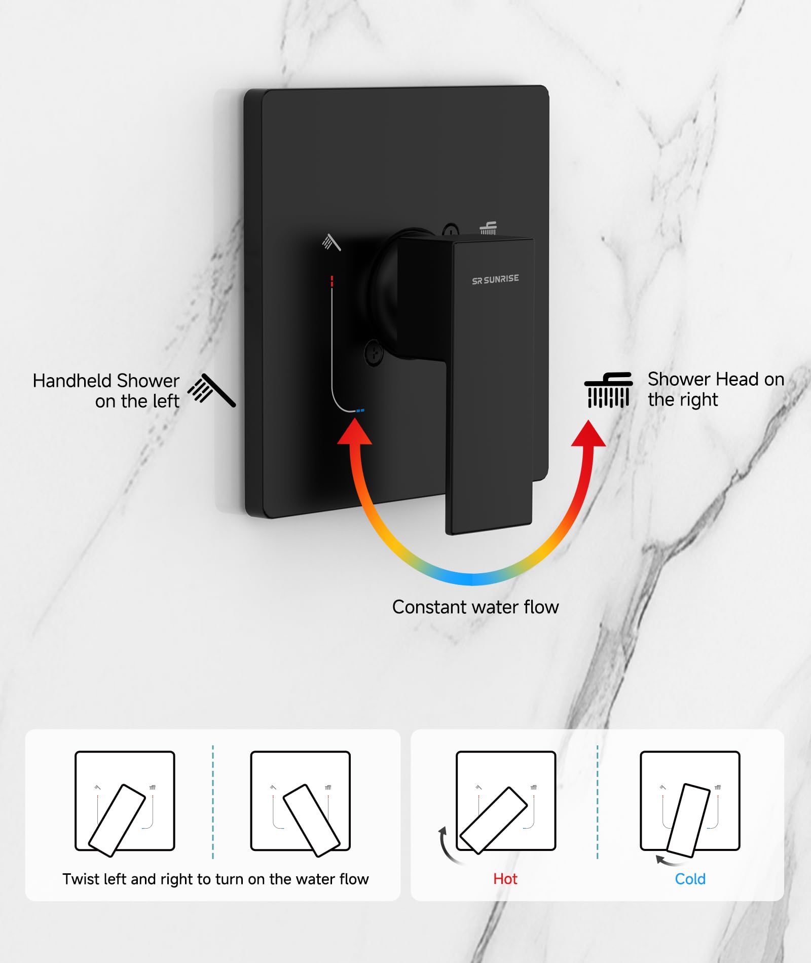 Cross Bard Handle Shower Set （2024）