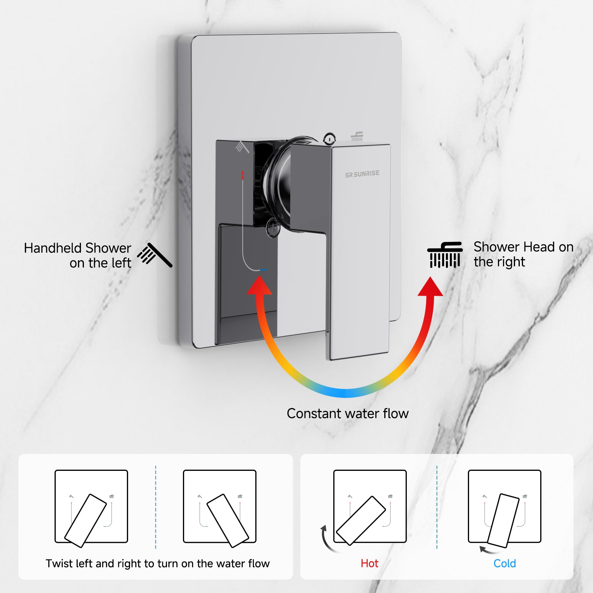 Cross Bard Handle Shower Set （2024）