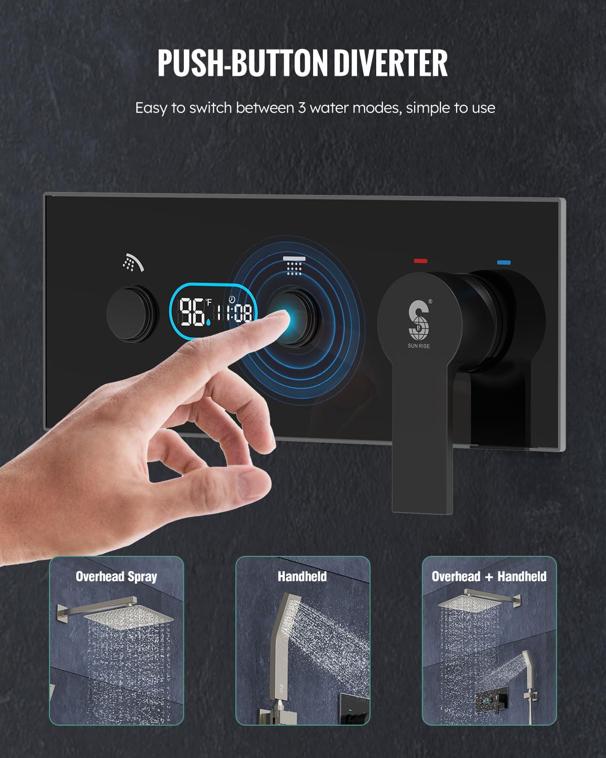LED Digital Display Shower System