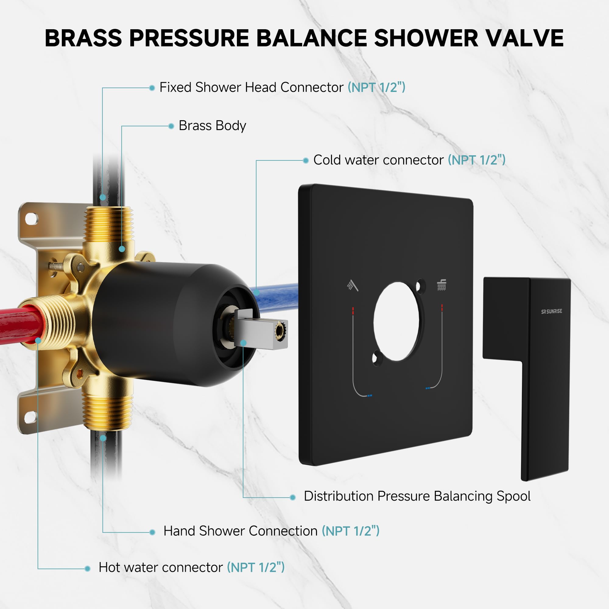 Cross Bard Handle Shower Set （2024）