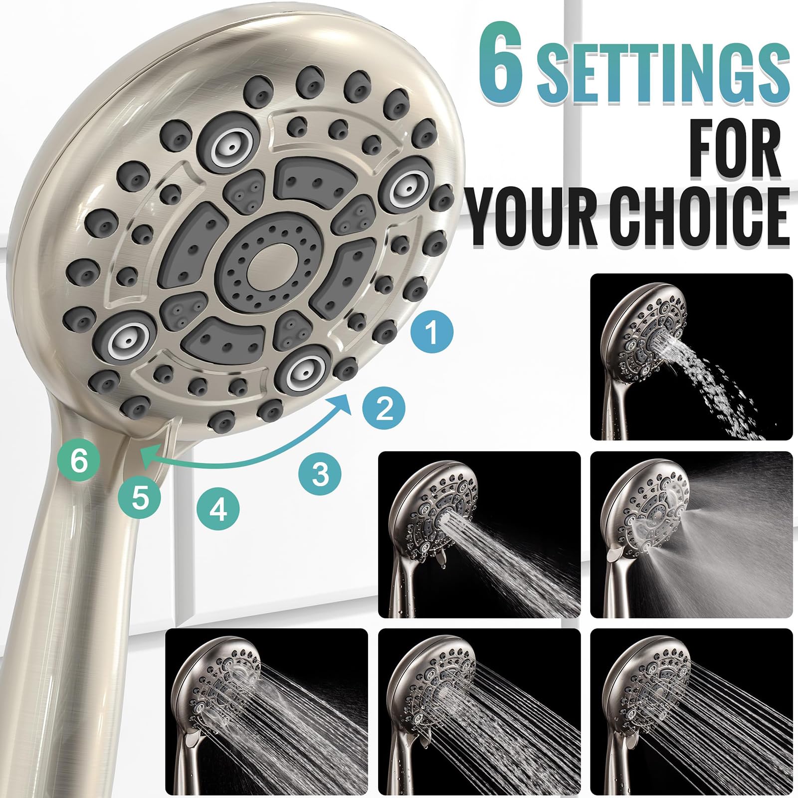 Button Shower Set (Round)