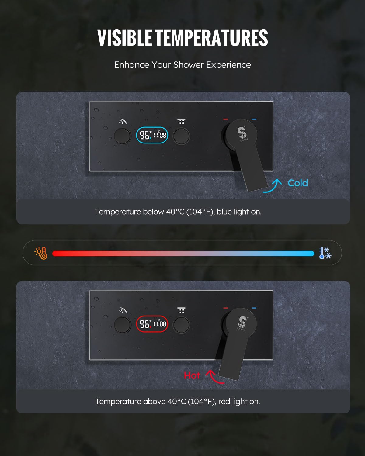 LED Digital Display Shower System