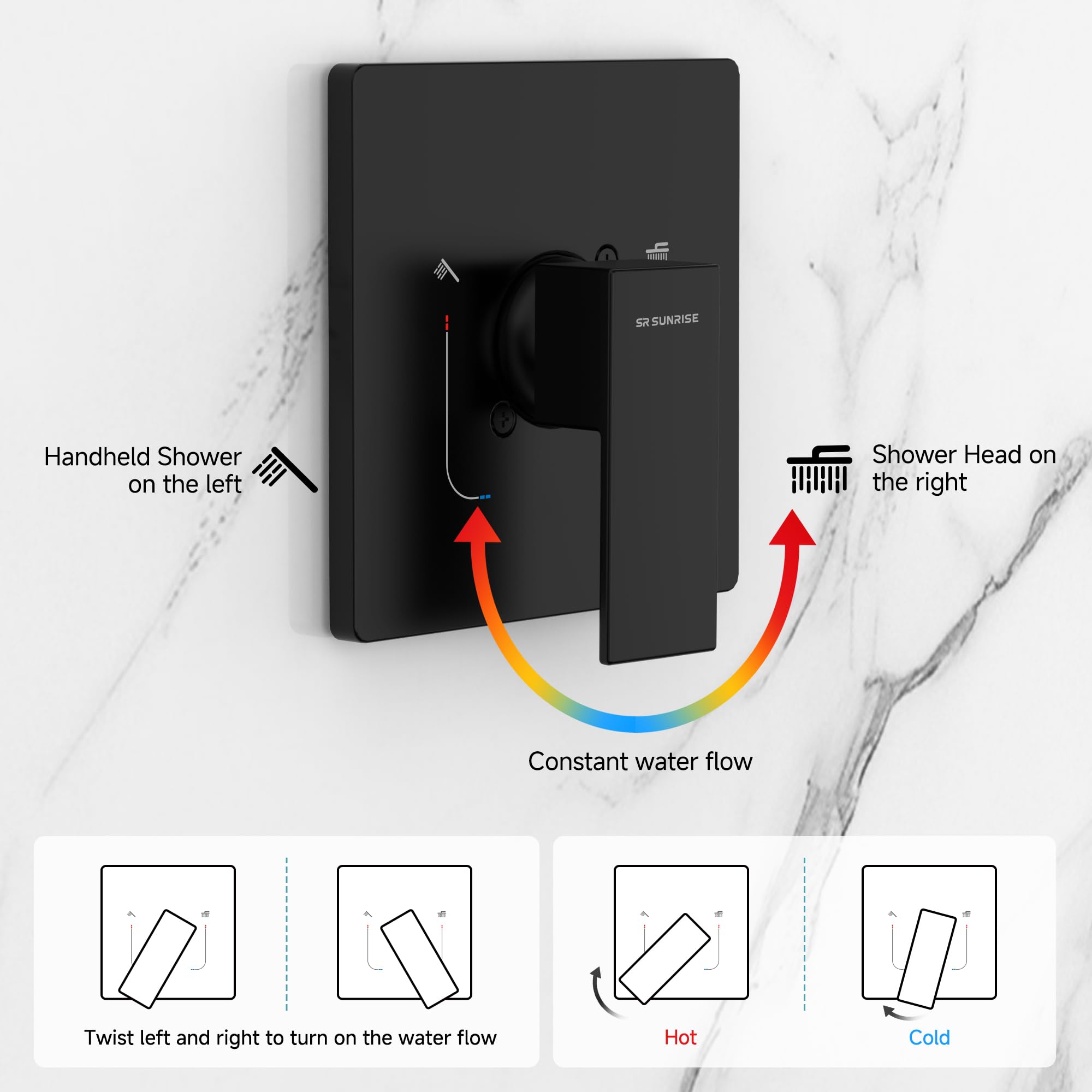 Cross Bard Handle Shower Set （2024）