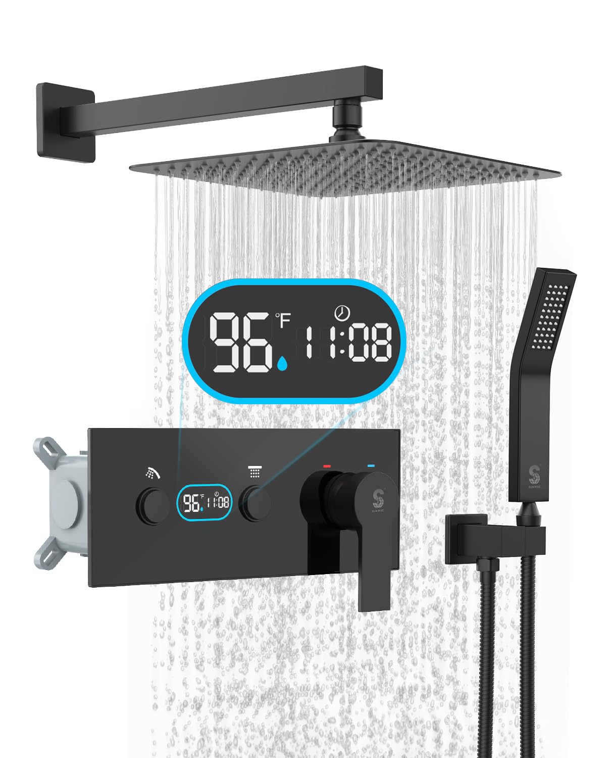 LED Digital Display Shower System