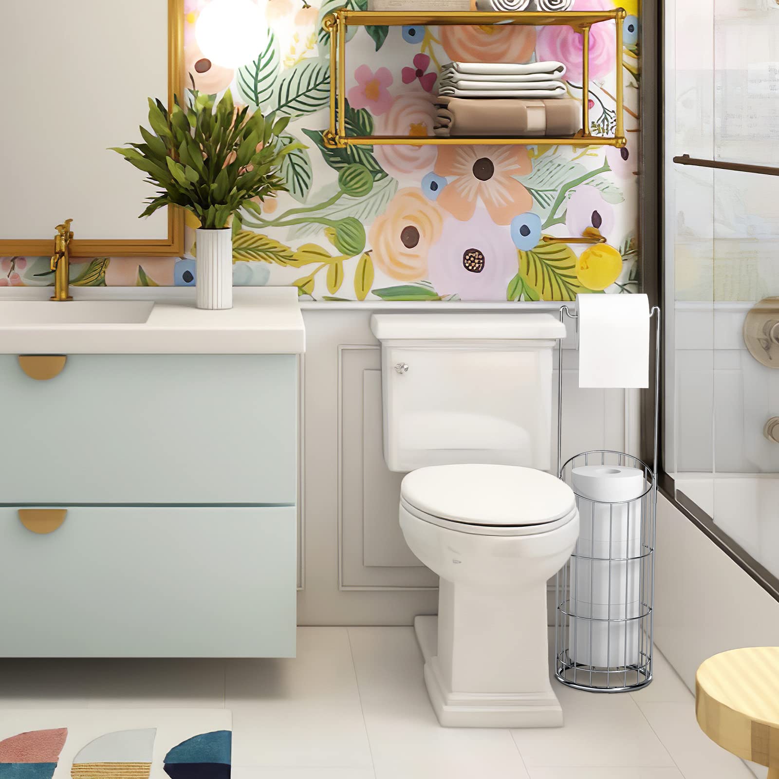 Toilet Paper Holder with High Raised Base